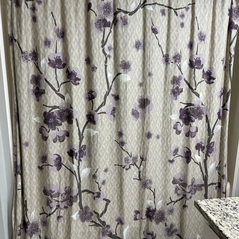 Floral Patterned Shower Curtain